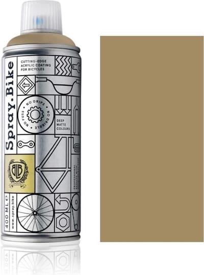 Spray.Bike Lichtbruine Fietsverf - Vintage Collection 400ml Fiets Verf - Poedercoating voor fiets frames, ontworpen voor zowel amateur- als professioneel gebruik