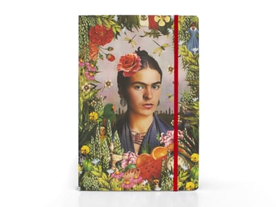 Lanzfeld Frida Kahlo - Kunst Notitieboek A5 - Gelinieerd - Self Portrait - 80 Pagina's - Softcover