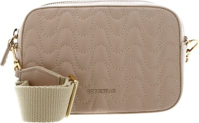 COCCINELLE Leren Schoudertas Tebe Matelasse Mini Bag Nappa Leather Toasted Beige