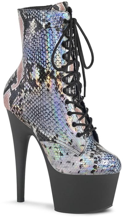 Pleaser - ADORE-1020SP Plateau Laarzen, Paaldans schoenen - Paaldans schoenen - 35 Shoes - Zwart/Multicolours