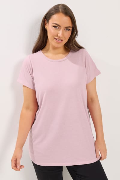 Yours 3 Pack Chocoladebruine En Roze Basic Tshirts Size 42