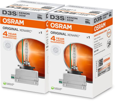 OSRAM Xenarc Original set D3S HID xenon lampen | OEM kwaliteit | 66340HBI | 2 stuks | Made in Germany | 4 jaar fabrieksgarantie | 4500K