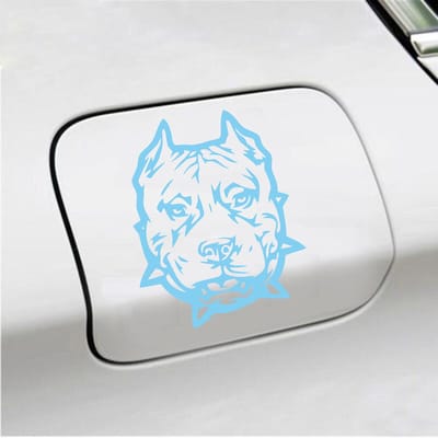 Bumpersticker - Hond - 12,3 X 10 - Licht Blauw
