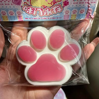 Squishy Kawaii Kattenpoot Zacht Knijpspeeltje Langzame Terugslag Stressverlichting Decompressie Squishies Fidget Speelgoed voor Kinderen Volwassenen Cadeaus white