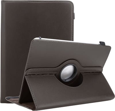 Cadorabo Tablet Hoesje geschikt voor Alcatel 3T (7 Zoll) in BRUIN - 360 graden beschermhoes van imitatieleer met standfunctie en elastische band