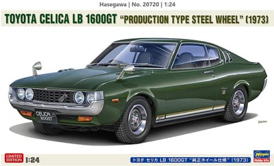 Hasegawa Modelbouwpakket Auto - 20720 Toyota Celica LB 1600GT -Productie Type Steel Wheel- (1973) - Auto Plastic - 1:24 - Modelbouw