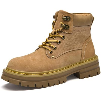 Bovenlaag Leer Laarzen Heren Winter Grote Maten Heren Buiten Sport Hoge Schacht Schoenen Heren Werklaarzen Gereedschap Heren Laarzen 37