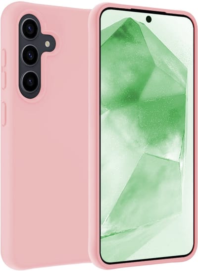 Hoesje Geschikt voor Samsung Galaxy A56 - Sterk & Shockproof - Hoes Cover - Siliconen Case - Lichtroze