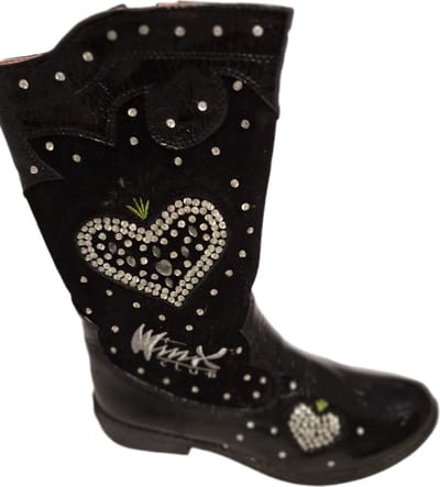 WINX-KIDS BOOTS-BLACK-DECORATIEF-SIZE 36