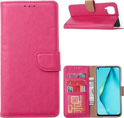 Bookcase Geschikt voor: Huawei P40 Lite - Roze - portemonnee hoesje