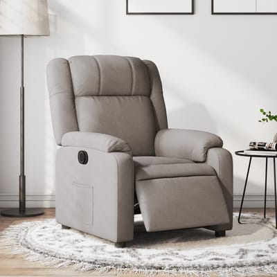 vidaXL - Fauteuil - verstelbaar - elektrisch - stof - taupe