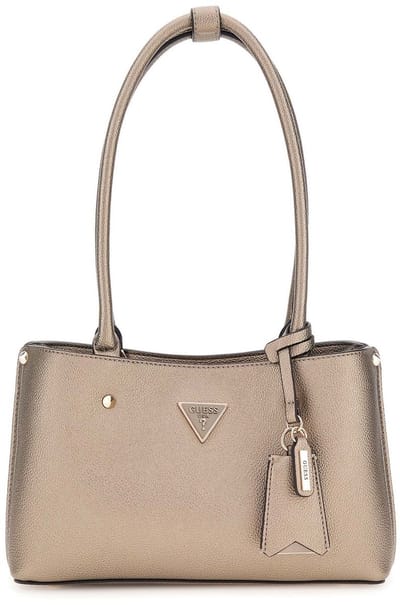 GUESS schoudertas Meridian II Shoulder Satchel Bag Pewter Taupe