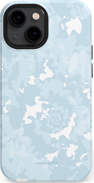 Casetastic Hoesje Geschikt voor Apple iPhone 13 Mini Magsafe - Stijlvolle Beschermende Duo-layer Case - Blauwe wervels