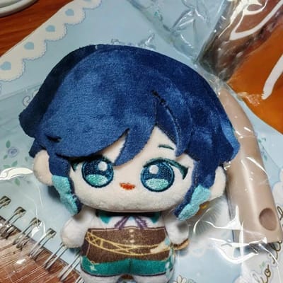 Kawaii Genshin Venti Pluche Pop Mini Chibi Venti Knuffel Zacht Pluizig Pluche Speelgoed Cadeaus Voor Anime Liefhebbers Rugzak Accessoire 10cm