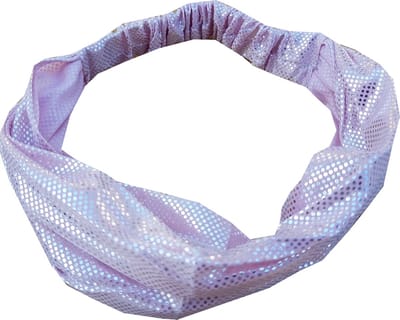 Haarsoires Haarband 3-in-1 - Glitter Stof - Roze - Comfortabel Jersey - Casual & Sportief
