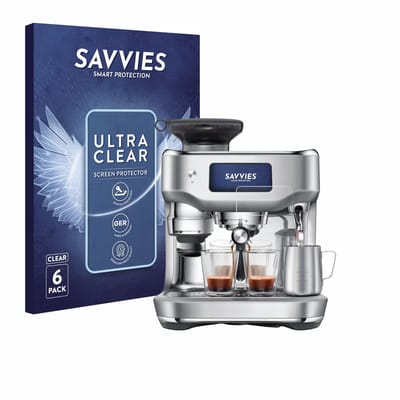 Savvies - Screenprotector voor Sage the Oracle Dual Boiler - Folie Beschermfolie transparant 6 Stuks