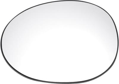 Dailygoods - Achteruitkijkspiegelglas - Vervangend - Voor Peugeot 107 - Wit - Convex - Geschikt voor elektrisch bedienbare spiegels - 2005-2014
