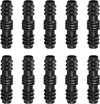 Rechthoekige Slangverbinder 16mm (1/2 inch) voor Tuinslangen, Geschikt voor Druppelirrigatie en Besproeiingssystemen, Set van 10 Stuks