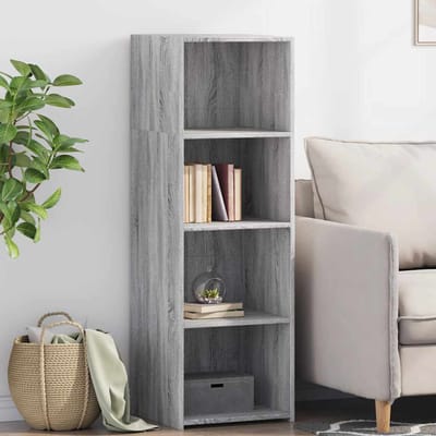 vidaXL - Hoge - kast - 40x41x124 - cm - bewerkt - hout - grijs - sonoma - eikenkleurig