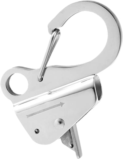 Boothaken voor aanmeren - Verstelbare snelhaak - Veilige bootbevestiging - 316 roestvrij staal - 5/8 inch - Zilver
