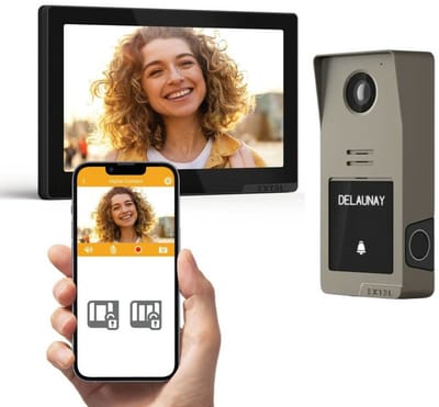 Extel 720335-TG Digital Connect bedrade video intercom met vingerafdruklezer - titaniumgrijs