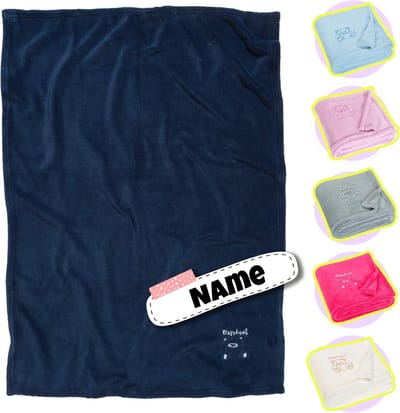 Knuffelzachte Gepersonaliseerde Babydeken met Naam Borduring