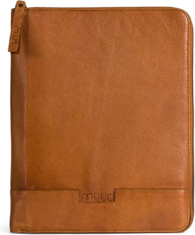 MUUD - Göteborg - Luxe lederen brei-etui - kleur: Whisky