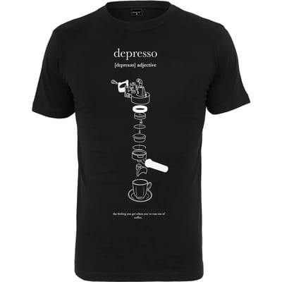 Mister Tee - Depresso Heren T-shirt - XS - Zwart