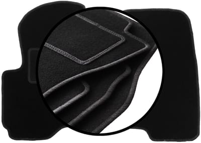 Complete set veloursmatten voor: Mitsubishi Colt VII hatchback (2004-2008)