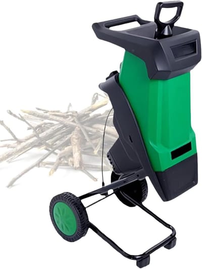 Elektrische Tuinversnipperaar - Houtsnipperaar Tuinafval - Takken Verwerken - Krachtige 2400W Motor - 40mm Diameter - Groen