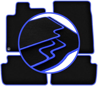 CARLUX-BLUE automatten voor: Peugeot 407 coupé, sedan, stationwagen (2004-2011)