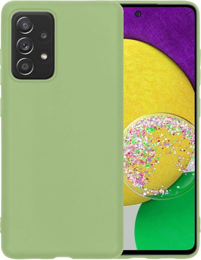 Hoesje - Geschikt voor Samsung Galaxy A52s 5G - Sterk & Shockproof - Hoes Cover - Siliconen Case - Telefoonhoesjes - Groen