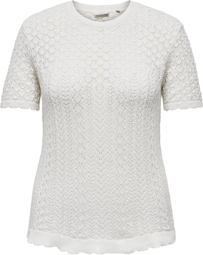 ONLY CARMAKOMA - CARSAGA LIFE SS O-NECK KNT NOOS - Dames - Gebreide truien