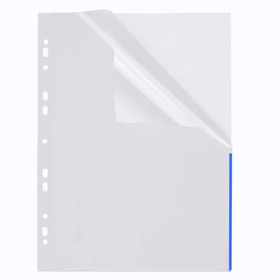 #*Showtas Foldersys A4 PP 11 gaats indexstrook blauw 10st Showtas met universele perfora