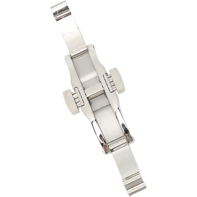 Montre Déploiement Fermoir Boucle Déployante Déployante En Acier Inoxydable Boucle À Bouton-poussoir Accessoire De Montre 6 X 19mm / 0.2 X 0.7in white