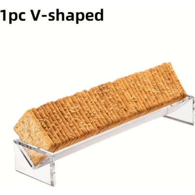 Set van 1/2/4/6 Transparante Crackerschaal voor Serveren, Rechthoekige Crackerhouder voor Serveerschalen, Acryl Voedsel Display Cracker Serveerstandaard orange
