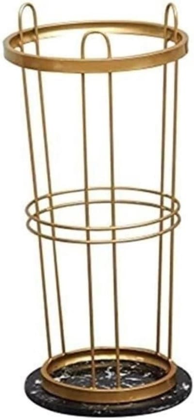 Paraplubak - Rietstandaard - Entree Organiseren - Marmeren Voet - 27*58cm - Zwart