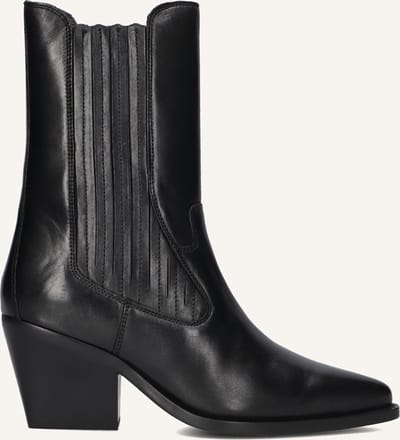 BLASZ Next-low-kole Enkellaarsjes - Enkelboots met rits - Dames - Zwart - Maat 37