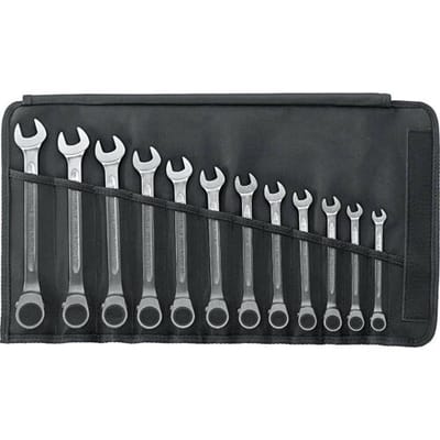 Stahlwille 96411712 17/12 Steek-ringratelsleutelset 12-delig Sleutelbreedte (metrisch) 8 - 19 mm