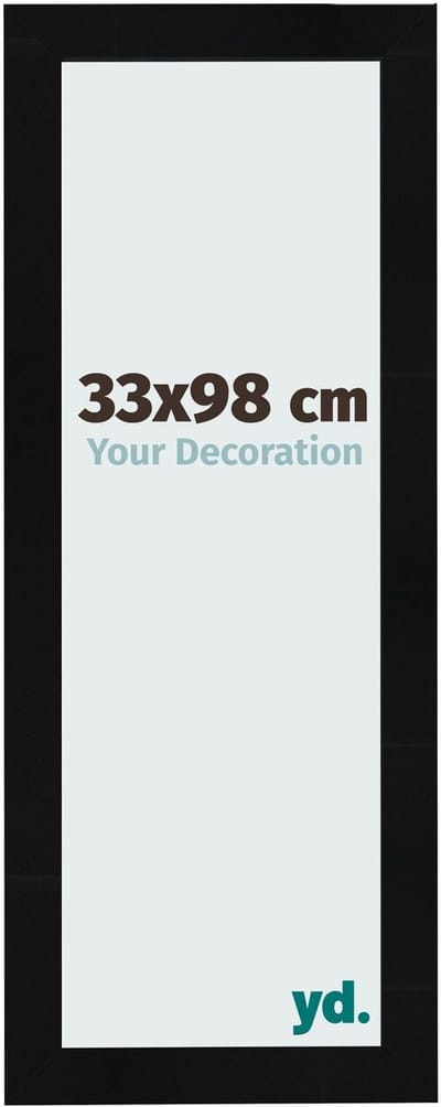 Your Decoration - Fotolijst 33x98 cm - MDF - Zwart Hoogglans - Pisa