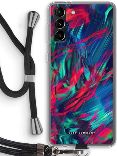Case Company® - Hoesje met koord geschikt voor Samsung Galaxy S21 Plus hoesje met Koord - Pilgrims Of The Sea - Telefoonhoesje met Zwart Koord - Bescherming aan alle Kanten en Over de Schermrand