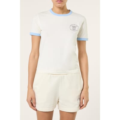 FILA Marlia Regular Graphic Ringer T-shirt Egret Taglia: XS | Maglie Sportivi Outlet | Donna