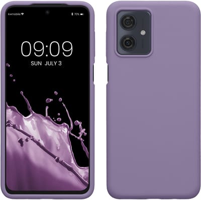 kwmobile telefoonhoesje geschikt voor Motorola Moto G54 5G - Hoesje met siliconen coating - Smartphone case in violet lila