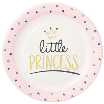 20x 10 Borden karton rond Ø 23 cm Little Princess