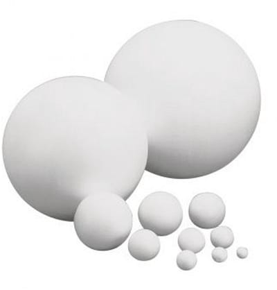 Set van 12x stuks piepschuim ballen/bollen van 12 cm - Hobby artikelen materialen - kerstballen figuren - zelf maken