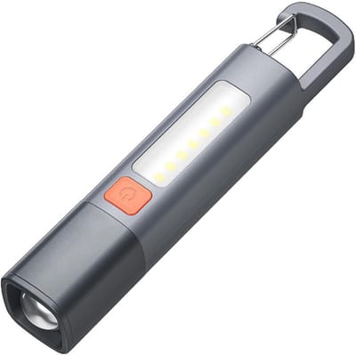 Super heldere LED zaklamp buiten waterdichte campinglamp oplaadbare tentlamp SOS stroboscoop grijs