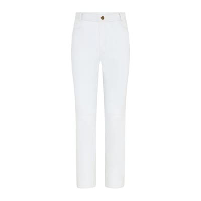 Dames Wit Lamsleer 501 Biker Jeans - Ankara