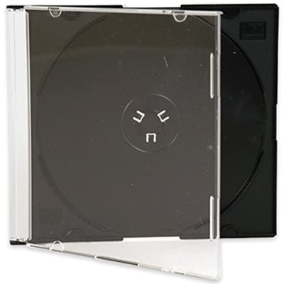 Dailygoody - CD DVD cases - Slimline 5.2mm - 25 stuks - Zwart en doorzichtig - Ruimtebesparend - Geschikt voor archivering en opslag