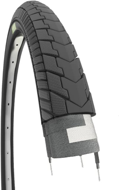 Fietsband - Stadsfiets band - Veilig Fietsen - Rubberen loopvlak - 26 x 1 3/8 - Zwart