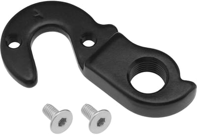 Dailygoods- Derailleurhanger Aluminium - Fiets Derailleur Haak - Achterderailleur Beugel - Compatibel met AUTHOR/CORRATEC/DEDACCIAI/GEPIDA - Zwart - Inclusief 2 x Schroeven - Fietsachterderailleurhaak